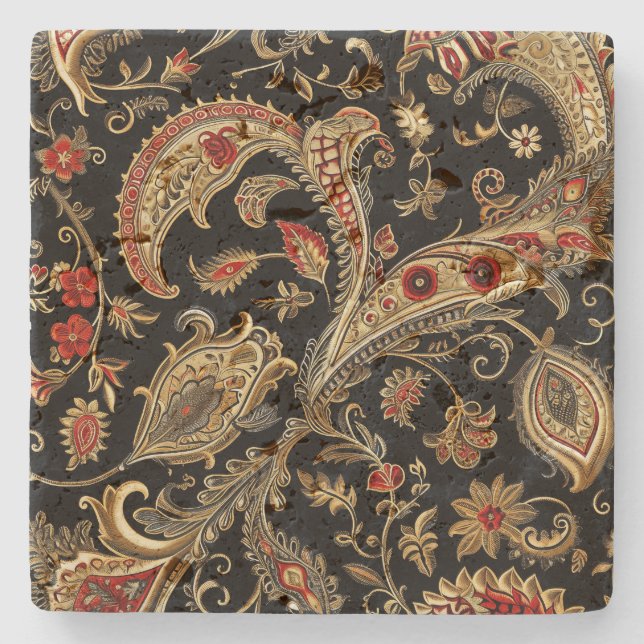 Paisley, viktoriansk, gotisk,  stenunderlägg (Framsidan)