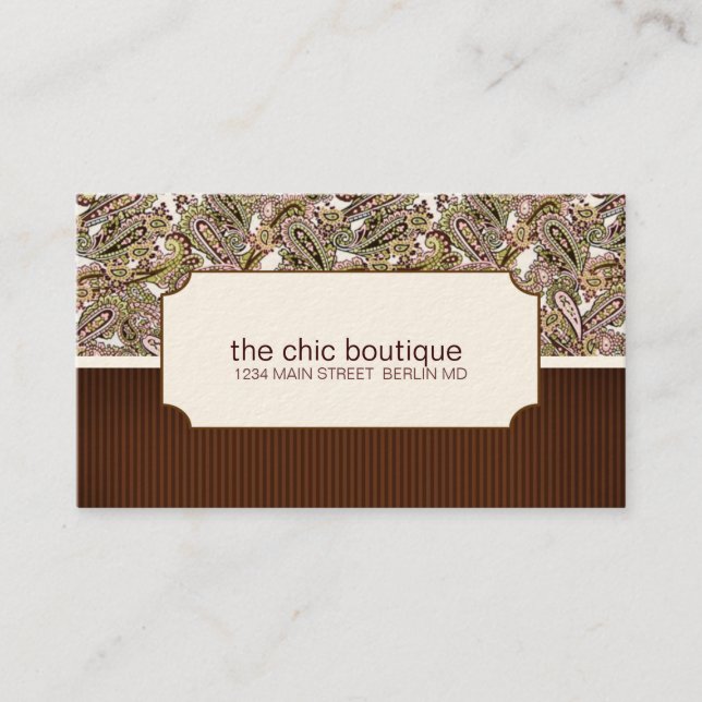 Paisley visitkortar visitkort (Framsida)