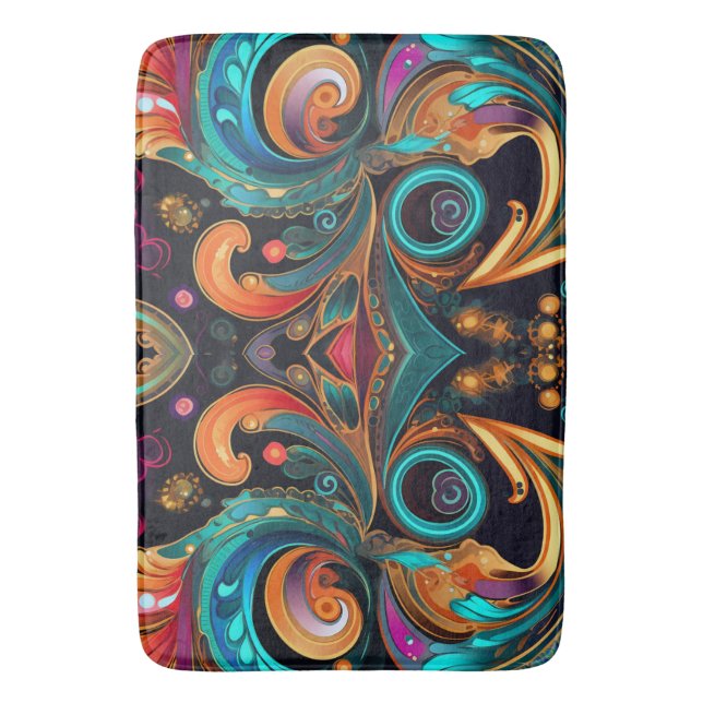 Paisley Vivid Bold Badrumsmatta (Framsidan (Vertikal))