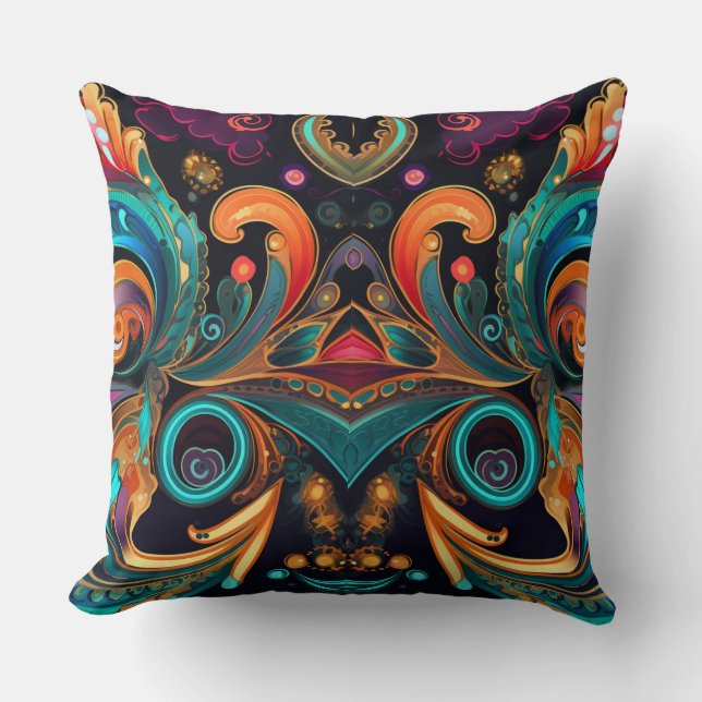 Paisley Vivid Bold Kudde (Framsida)