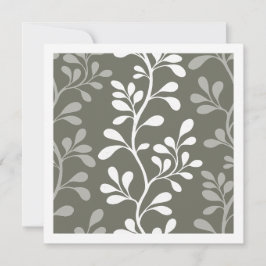 Paisley Waltz Mörkgrön Minimal Modern Botanisk Anteckningskort