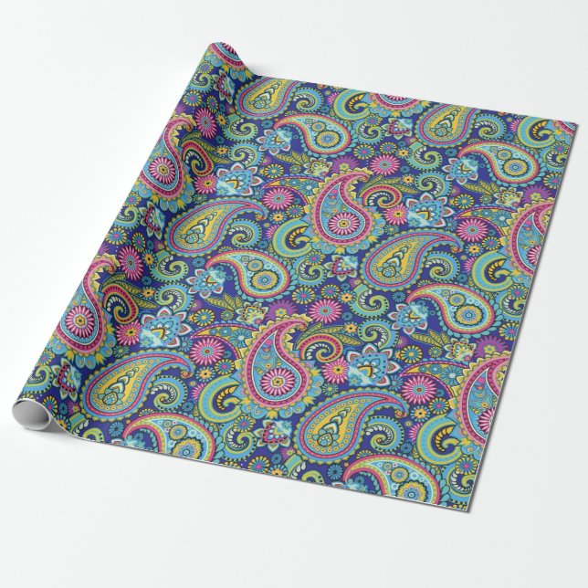 Paisley Wrapping Papprare Presentpapper (Utrullad)