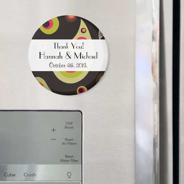 Paisleymönster, persisk paisley, Boteh, Bröllop Magnet (In Situ (Fridge))