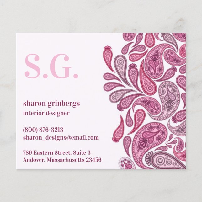 Paisleys Elegant Flygblad (Framsidan)