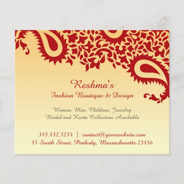 Paisleys Elegant Flygblad (Framsidan)