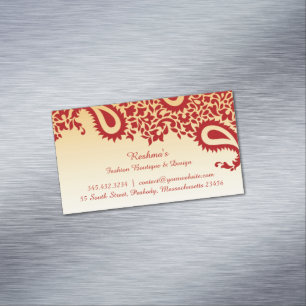 Paisleys Elegant Magnetiska Visitkort