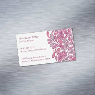 Paisleys Elegant Magnetiska Visitkort