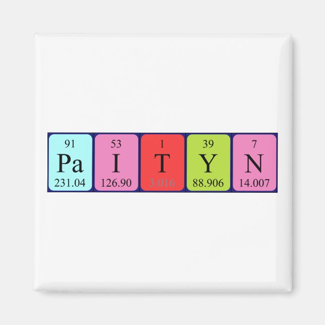 Paityn Periodisk bord namn magnet (Framsidan)