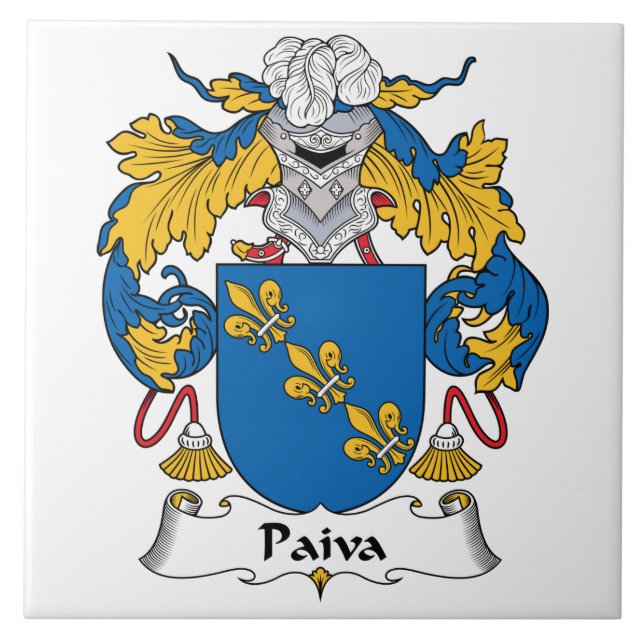 Paiva familjvapensköld kakelplatta (Framsidan)