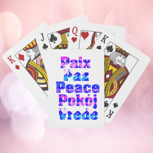 Paix Paz Peace Pokój Vrede Inspirerande Kärlek Des Casinokort