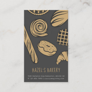 Paj Baker Bread Bakery Modern Simple Contemporary Visitkort