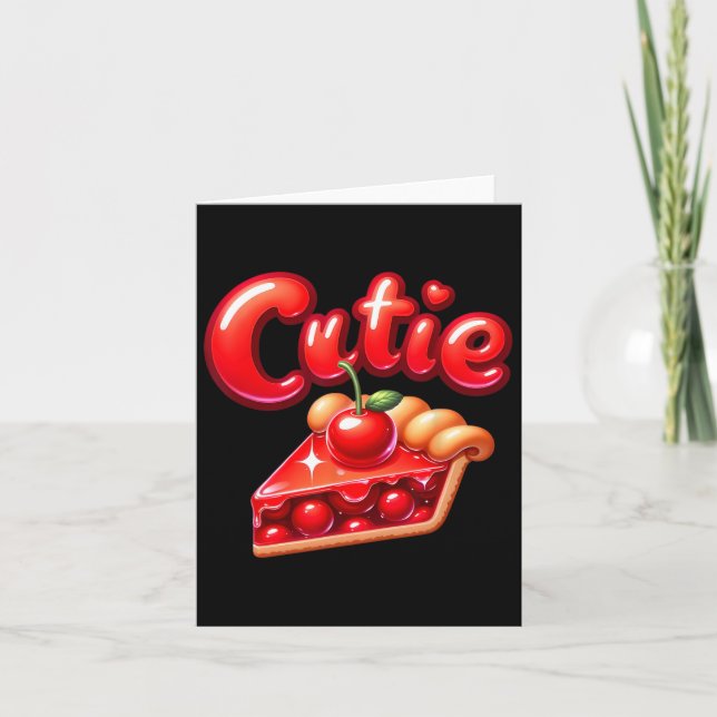 Paj Dag Pi-Thanksgivingen Cherry Cute Paj Cutie Kort (Framsida)