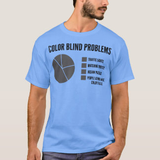 Paj-diagram över problem med Blinden manar Färg T Shirt