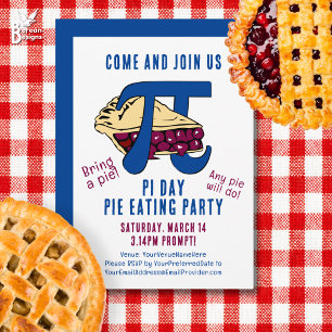Paj Eating PI DAY Party Inbjudningar