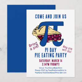 Paj Eating PI DAY Party Inbjudningar