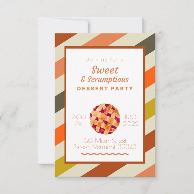 Paj efterrät fest inbjudningar (Framsida)