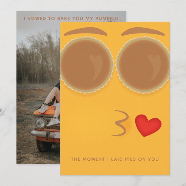 Paj Eyed Kisses Thanksgiving Helgdag Card Julkort (Fram/baksida)