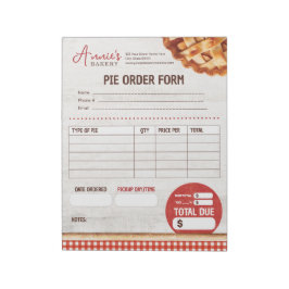 Paj för beställningsformulär för Anpassningsbar av Anteckningsblock