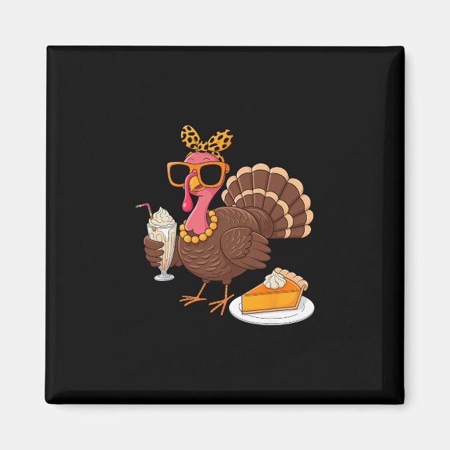 Paj för två tack Thanksgiving graviditetsannonseri Magnet (Framsidan)
