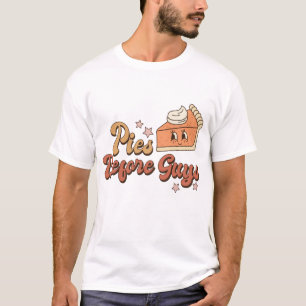 Paj Före Killar Funny Retro Thanksgiving T-Shirt