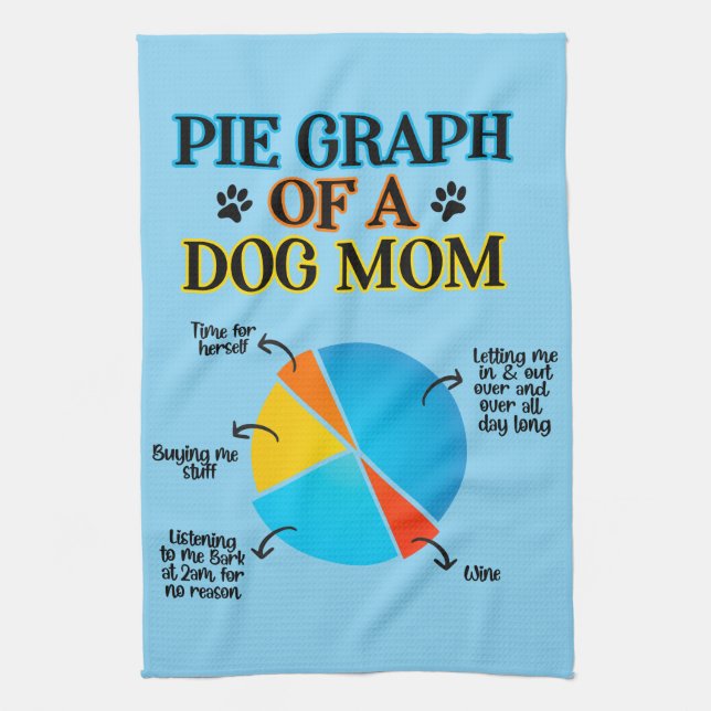 Paj Graph of a Hund Mamma Kökshandduk (Vertikal)