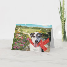 Paj i Fält på Dahlias Helgdag Card