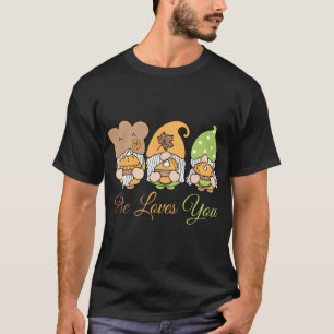 Paj Kärlek Du är en bra pumpkin Spice Roligt Gnome T Shirt