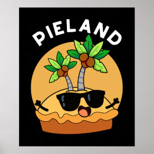 Paj-land Funny Island Pun Mörk BG Poster
