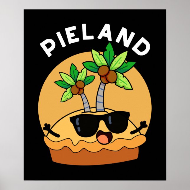 Paj-land Funny Island Pun Mörk BG Poster (Framsidan)