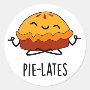 Paj-lates Funny Food Paj Pun Runt Klistermärke