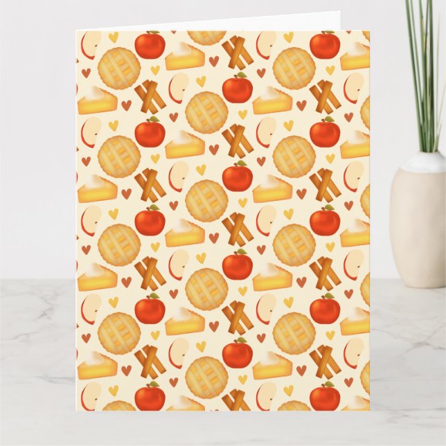 Paj och ingredienser för gammalmodig äpple och äpp kort (Framsida)