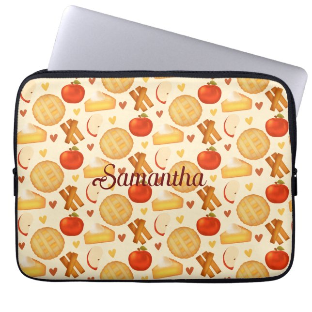 Paj och ingredienser för gammalmodig äpple och äpp laptop fodral (Framsidan)