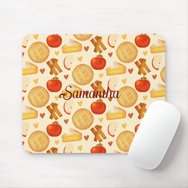 Paj och ingredienser för gammalmodig äpple och äpp musmatta (Med mus)