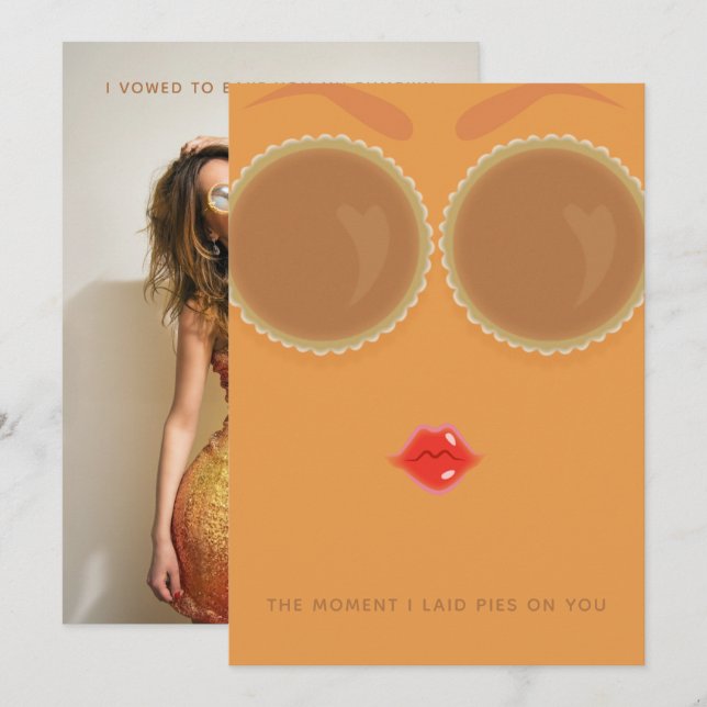 Paj Öga fotokort för Thanksgiving Julkort (Fram/baksida)