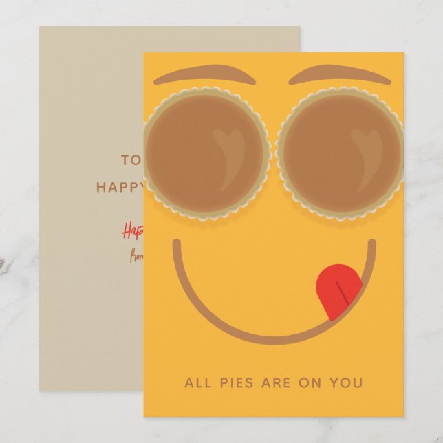 Paj Öga Thanksgiving Card Inbjudningar (Fram/baksida)