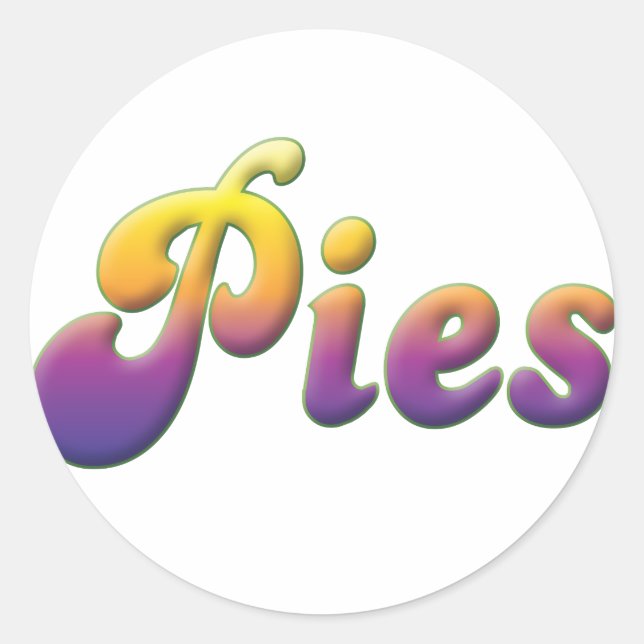 Paj Runt Klistermärke (Framsida)