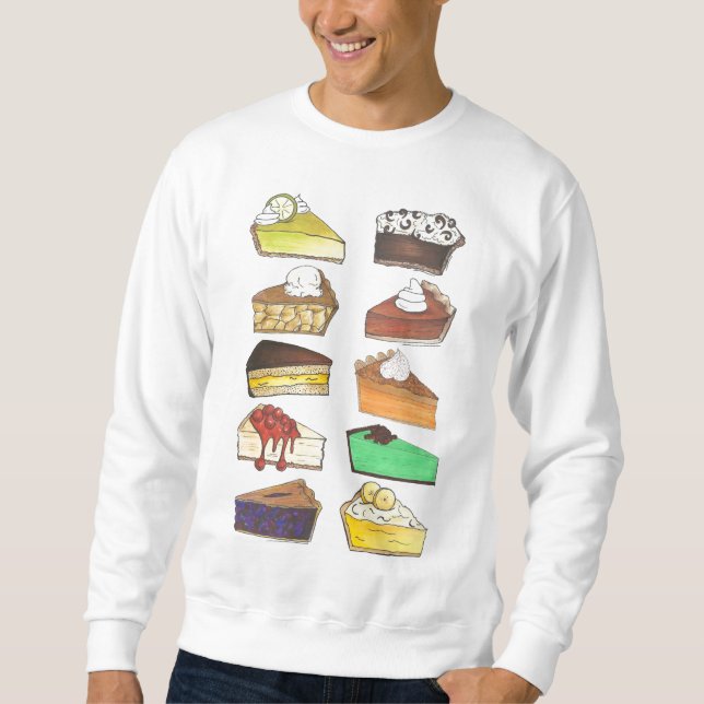 Paj Segce Slices Middag Paj Foodie Sweatshirt (Framsida)