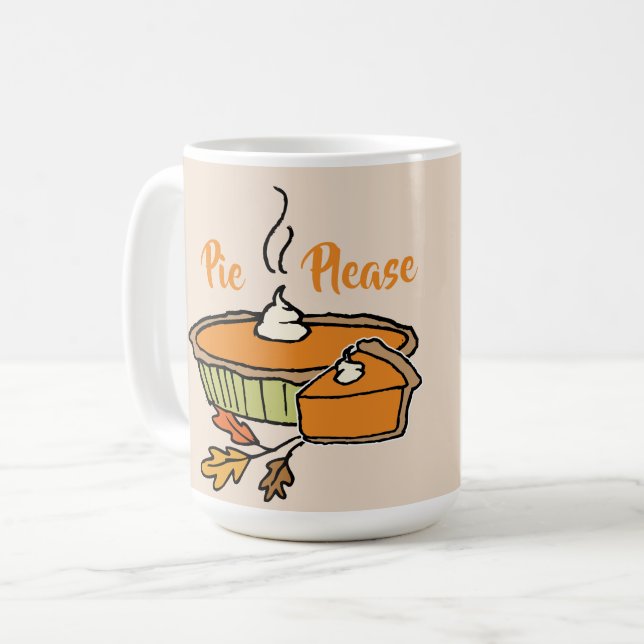 Paj vänligen, Thanksgiving Thned Mugg Tan-bakgrund (Framsida vänster)