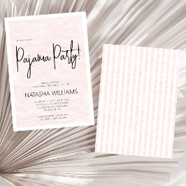 Pajama Bachelorette Pastel Rosa Chic Inbjudningar