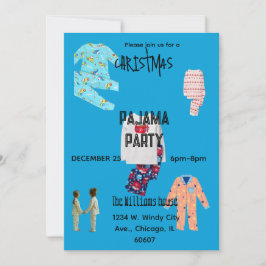 Pajama Christmas Party Invitation Inbjudningar