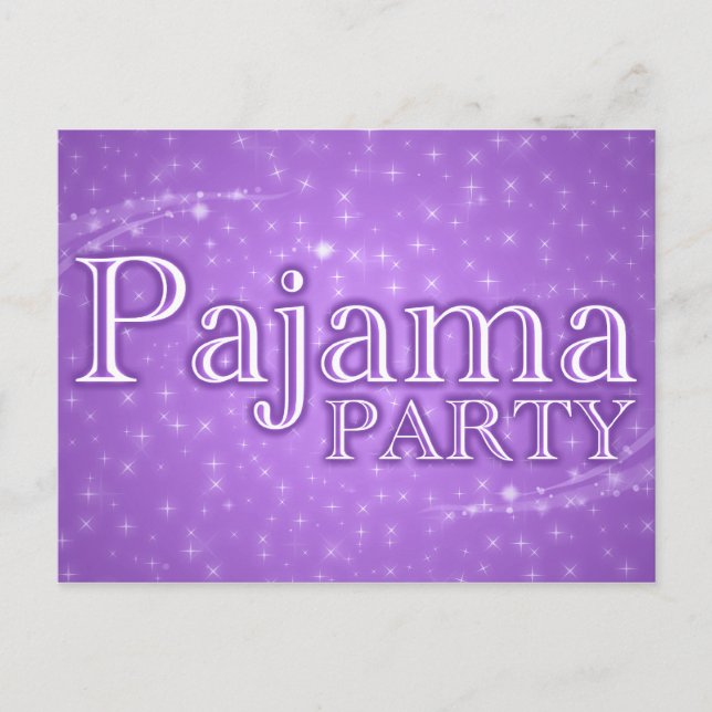 Pajama-inbjudningar: Starshine Inbjudan Vykort (Framsida)