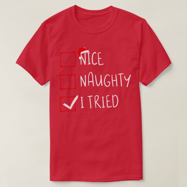 Pajama Ljus Nice Naughty I T Shirt (Design framsida)