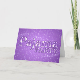 Pajama-partiinbjudan: Starshine Inbjudan
