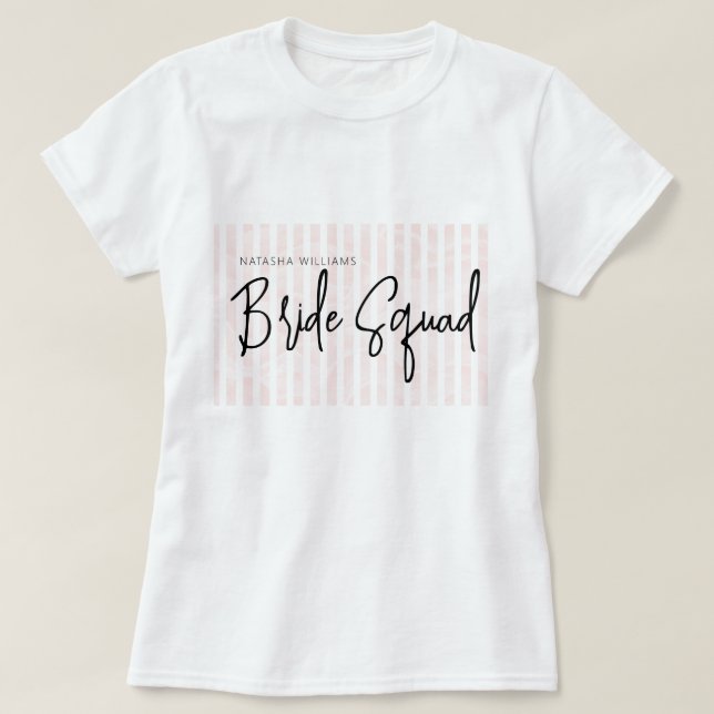 Pajama Party Chic Bride Squad T Shirt (Design framsida)