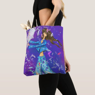 Pajama Party Girl Tote Bag Pillow Fight - Girly Tygkasse