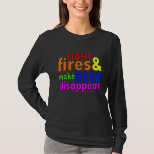 Pajama Party Lgbt Flagga Lesbisk Camping - Lycklig T Shirt