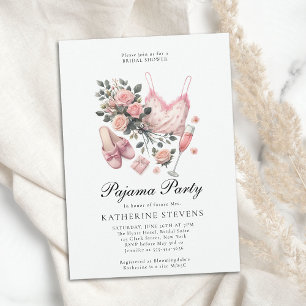 Pajama Party PJ Lingerie Ro Chic Möhippa Inbjudningar