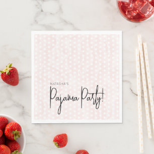 Pajama Party Polka dots Soft Rosa Pappersservett