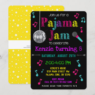 Pajama Sylt Party Inbjudan - PJ Dance Party Inbjud