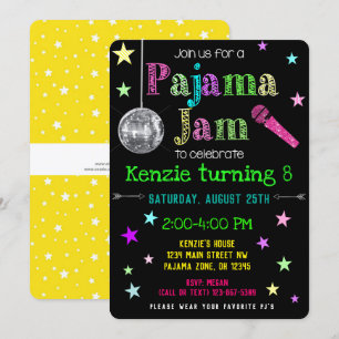Pajama Sylt Party Inbjudan - PJ Dance Party Inbjud